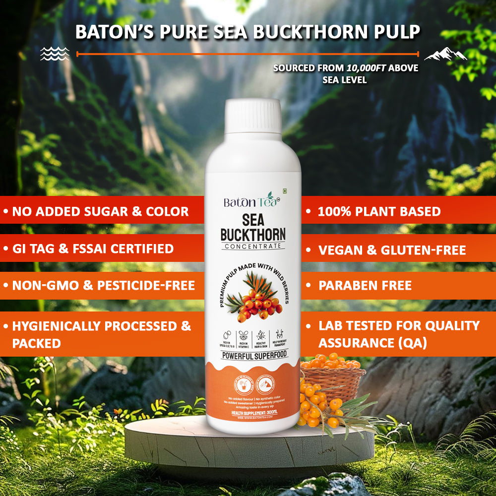 Sea Buckthorn Pulp | 100% Pure, Organic & Nutrient-Rich