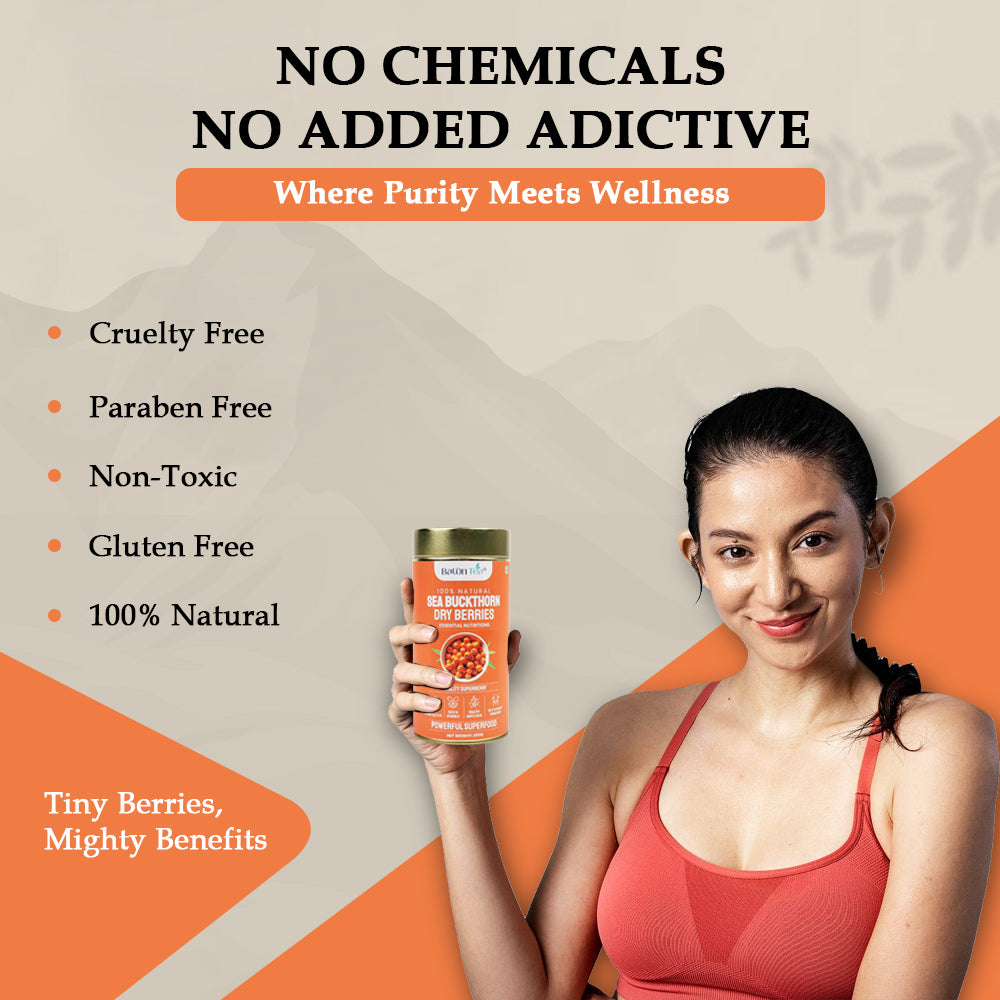 Sea Buckthorn Dry Berries | 100% Pure & Nutrient-Rich