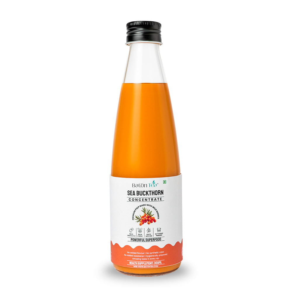 Sea Buckthorn Pulp Glass Bottle – 300ml | 100% Pure, Organic & Nutrient-Rich