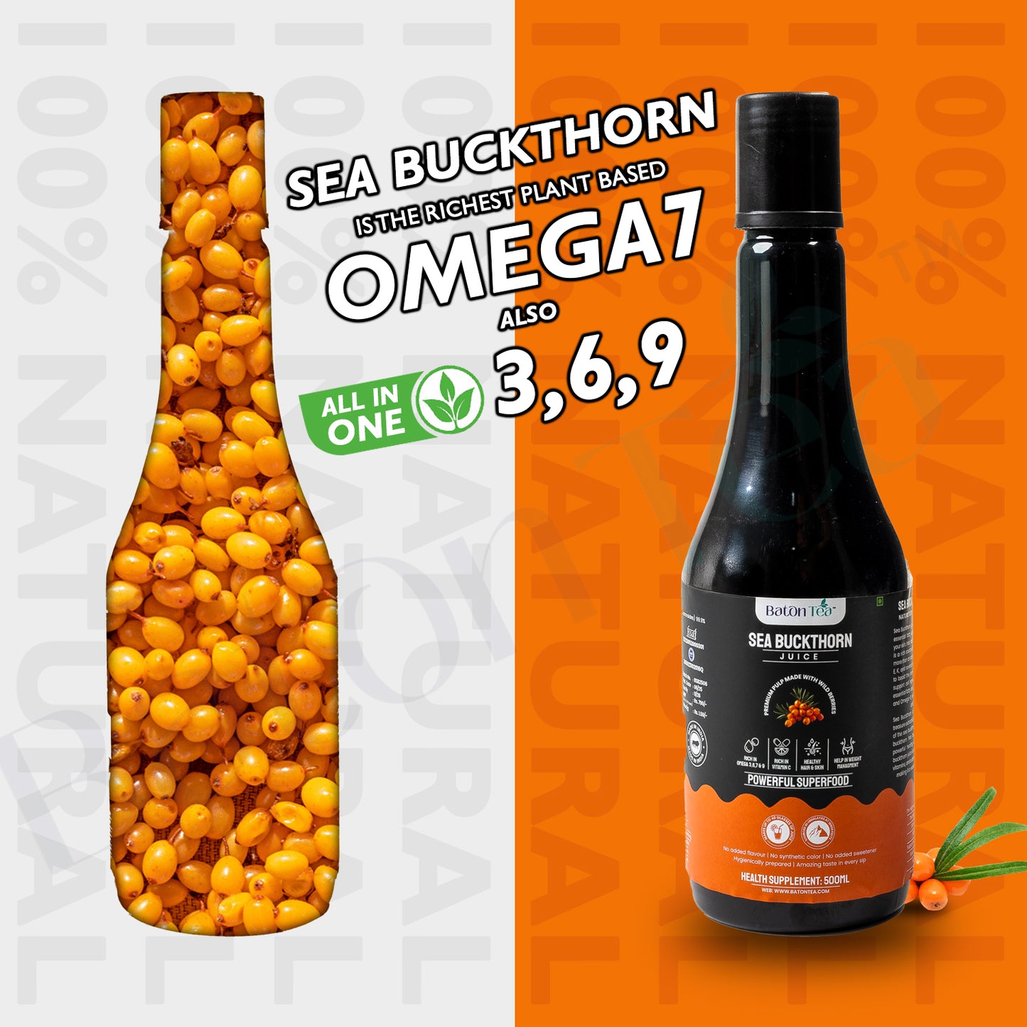 Buy Sea Buckthorn Pulp – 250ml | Pure, Organic & Nutrient-Rich