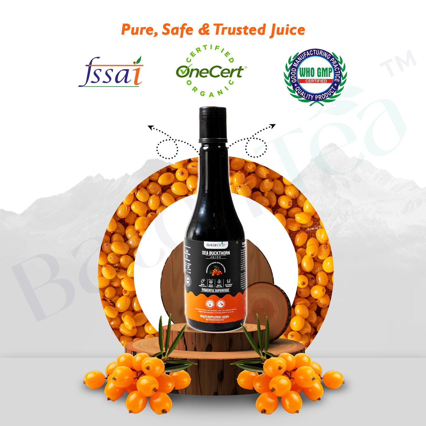 Buy Sea Buckthorn Pulp – 250ml | Pure, Organic & Nutrient-Rich