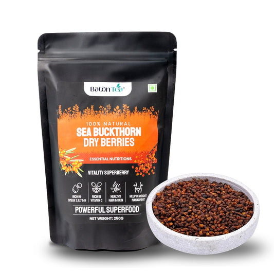 Buy Organic Dried Sea Buckthorn Berries Baton Tea