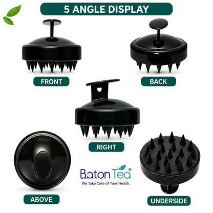 Baton Scalp Massager Shampoo Brush – Silicone Scalp Massage & Hair Care Brush