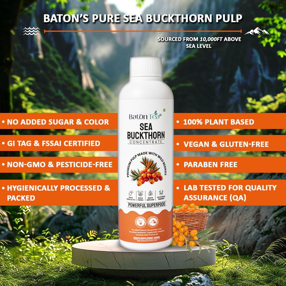 Sea Buckthorn Pulp Plastic Bottle | 100% Pure, Organic & Nutrient-Rich