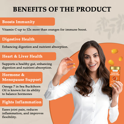 Sea Buckthorn Dry Berries | 100% Pure & Nutrient-Rich | 100GM