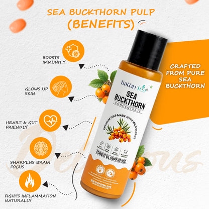Sea Buckthorn Pulp Bottle – 100ml | 100% Pure, Organic & Nutrient-Rich
