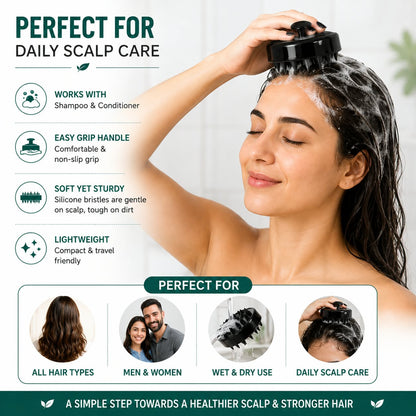 Baton Scalp Massager Shampoo Brush – Silicone Scalp Massage & Hair Care Brush