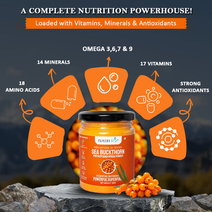 Sea Buckthorn Powder | 100% Pure, Organic & Nutrient-Rich