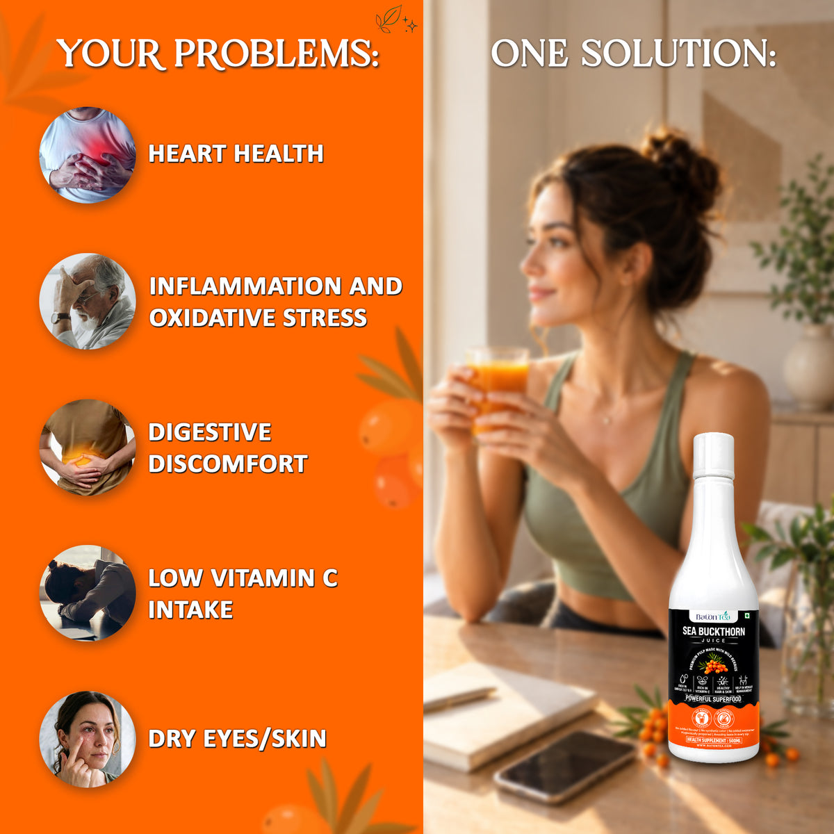 Baton Tea Himalayan Sea Buckthorn Juice 500ml