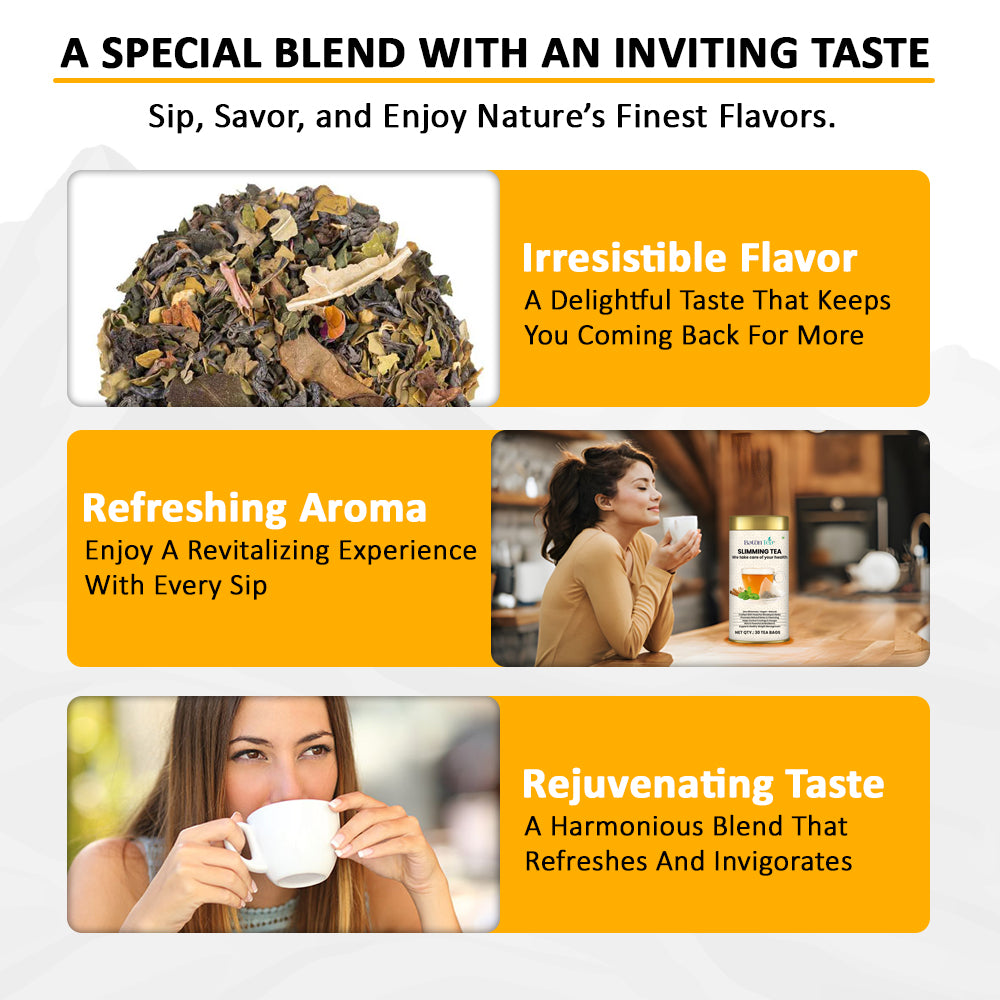 Baton Slimming Tea 30 Tea Bags – Herbal Tea Bags for Weight Management, Natural Detox