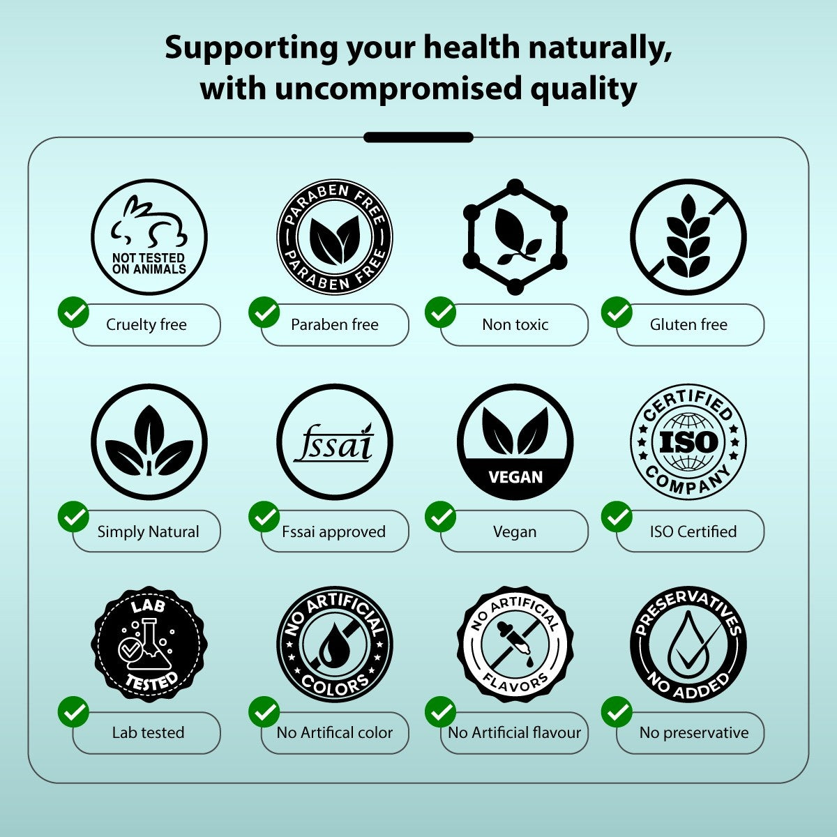 Collection of Liver Detox Tea product certification
