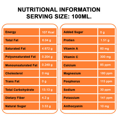 Sea Buckthorn Pulp Glass Bottle – 300ml | 100% Pure, Organic & Nutrient-Rich