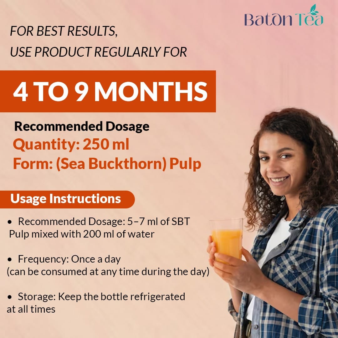 Sea Buckthorn Pulp – 250ml | 100% Pure, Organic & Nutrient-Rich