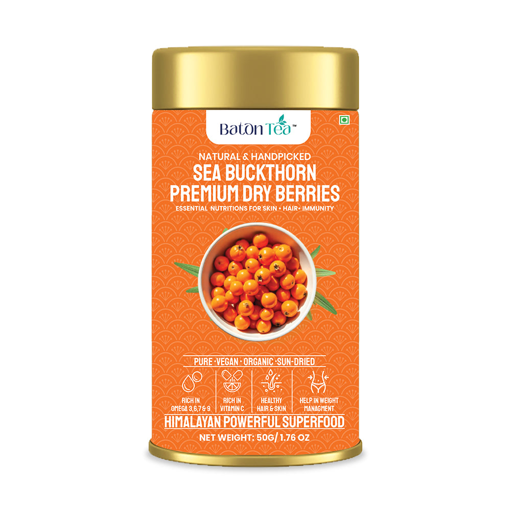 Baton Tea Himalayan Sea Buckthorn Dry Berries from Ladakh