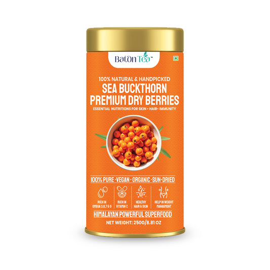 Sea Buckthorn Dry Berries | 100% Pure & Nutrient-Rich | 250 G