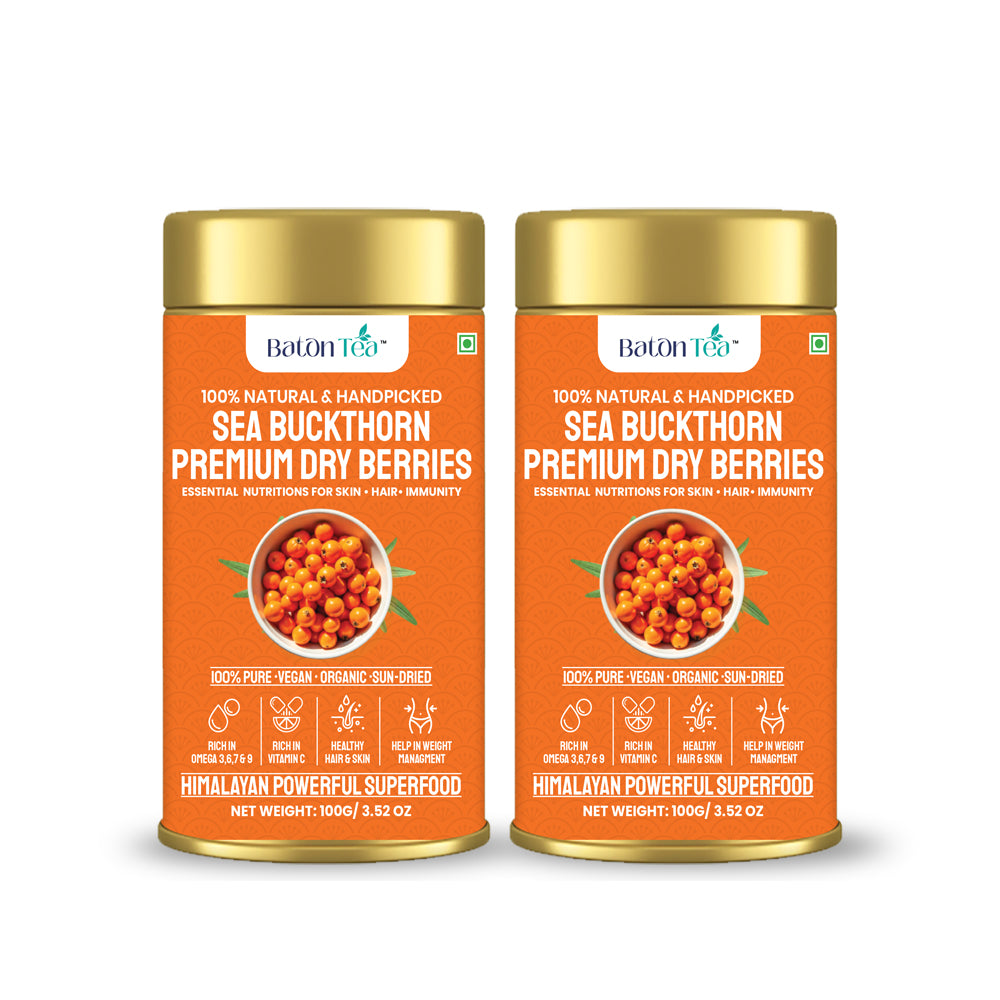 Sea Buckthorn Dry Berries | 100% Pure & Nutrient-Rich | 100GM