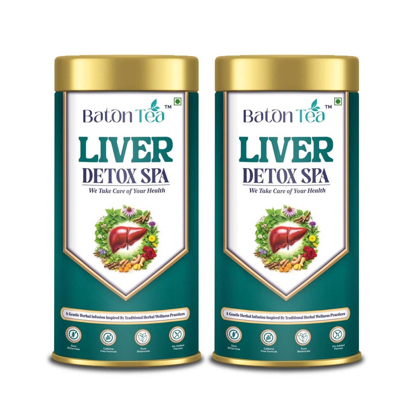 Two cans of Baton's Liver Detox Tea