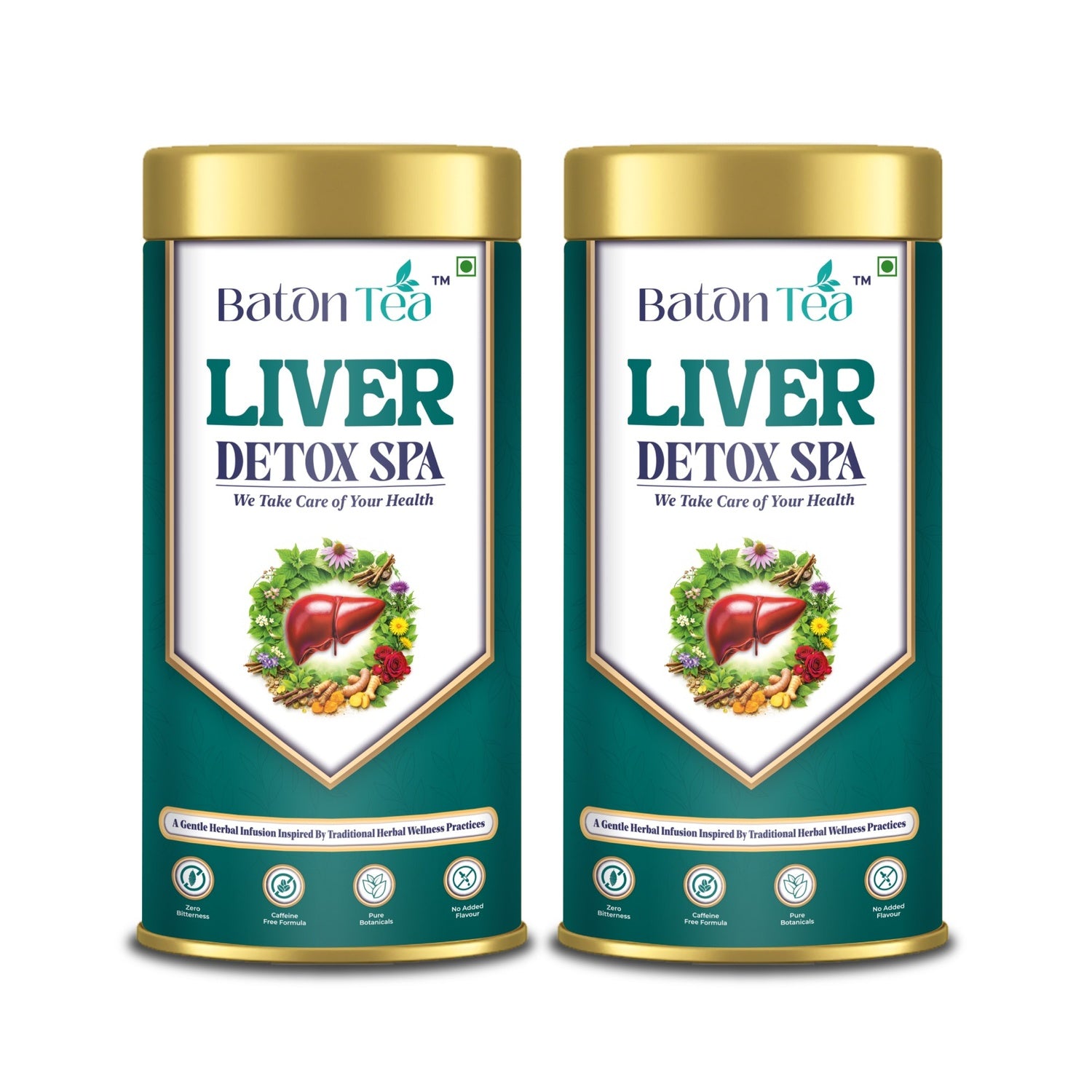 Two cans of Baton's Liver Detox Tea