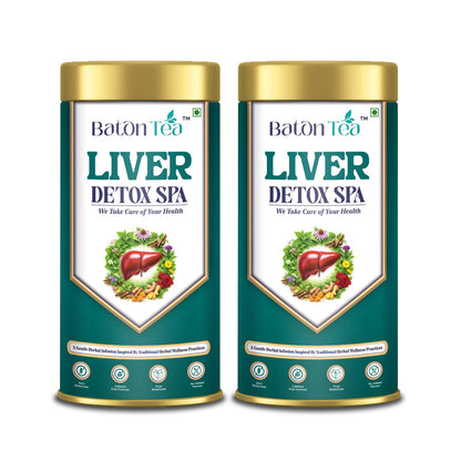 Two cans of Baton's Liver Detox Tea