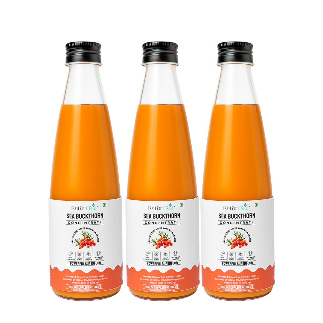 Sea Buckthorn Pulp Glass Bottle – 300ml | 100% Pure, Organic & Nutrient-Rich