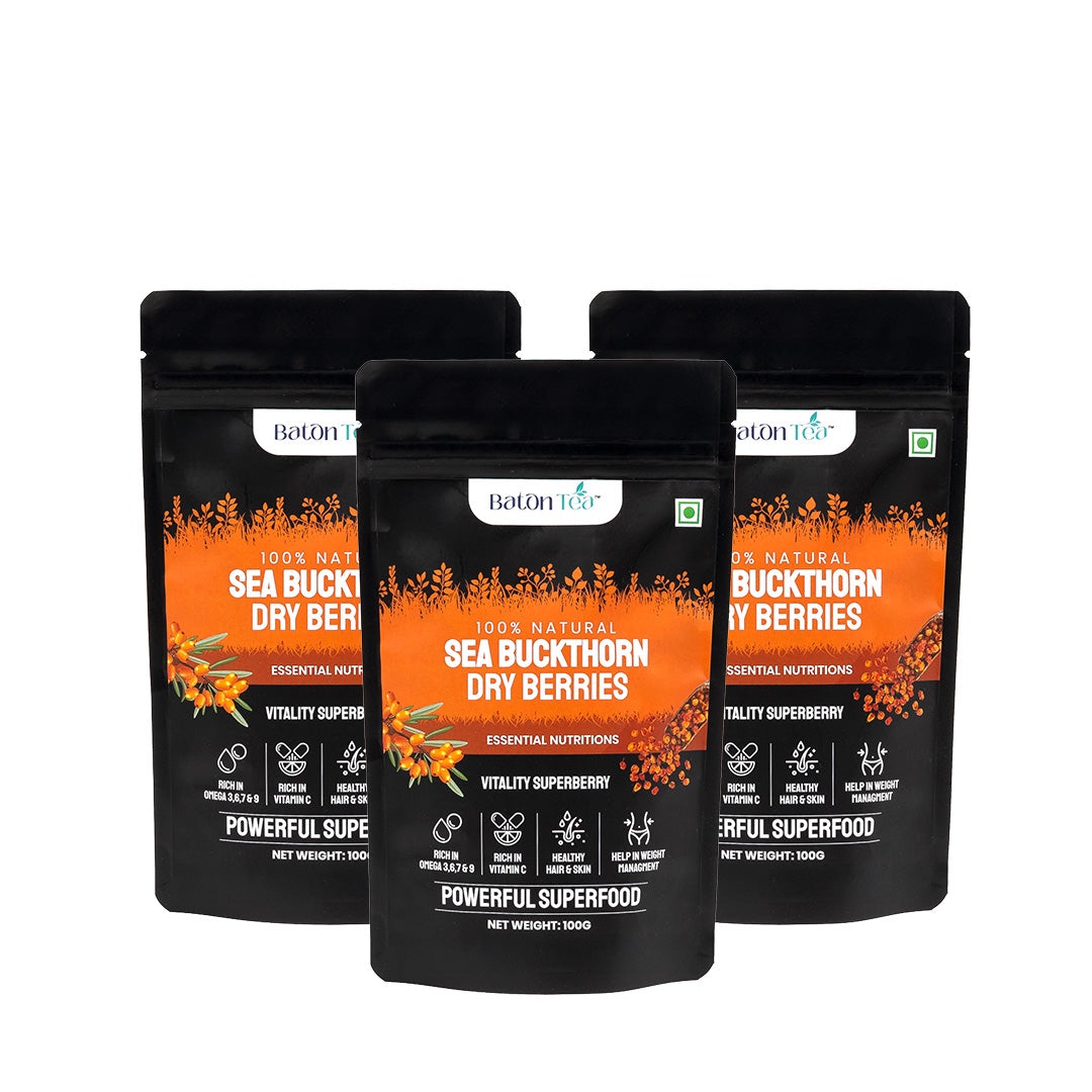 Sea Buckthorn Dry Berries | 100% Pure & Nutrient-Rich | 100GM