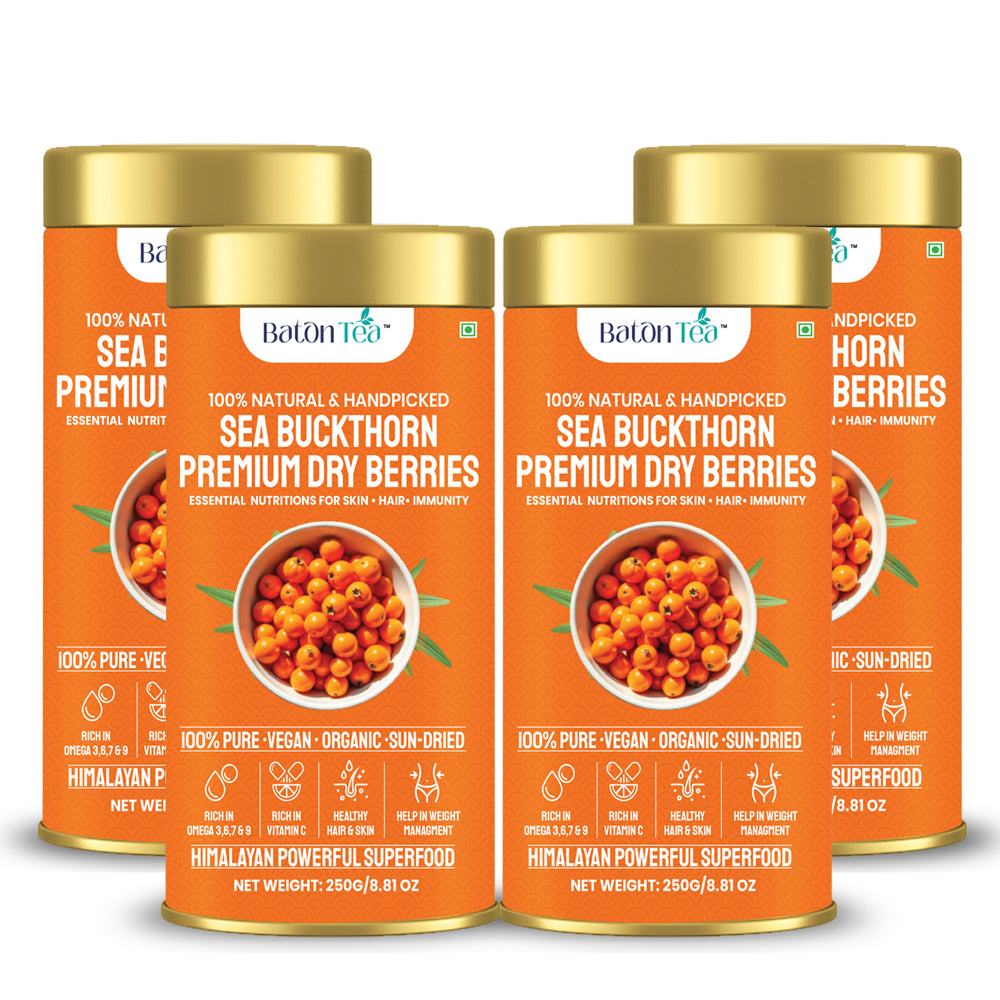 Sea Buckthorn Dry Berries | 100% Pure & Nutrient-Rich | 250 G