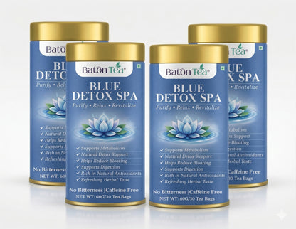 4 Cans of Blue Flower Tea