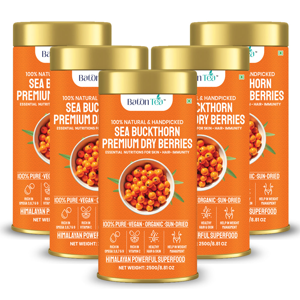 Sea Buckthorn Dry Berries | 100% Pure & Nutrient-Rich | 250 G
