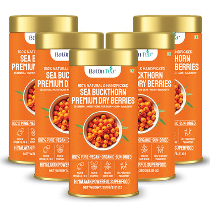 Sea Buckthorn Dry Berries | 100% Pure & Nutrient-Rich | 250 G