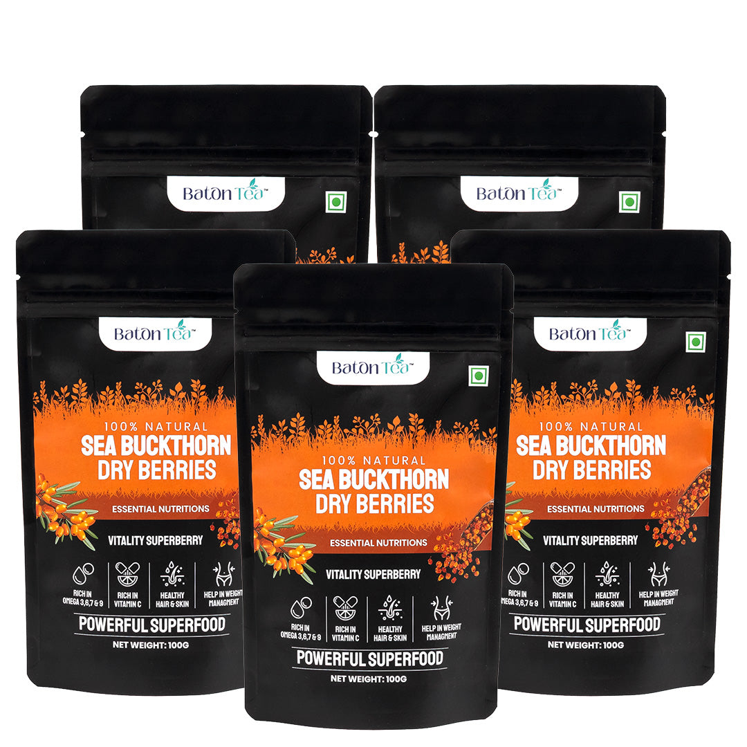 Sea Buckthorn Dry Berries | 100% Pure & Nutrient-Rich | 100GM