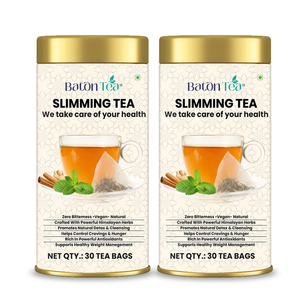 Baton Slimming Tea 30 Tea Bags – Herbal Tea Bags for Weight Management, Natural Detox