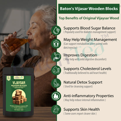 Baton Tea Vijaysar Wooden Blocks – Indian Kino Wood