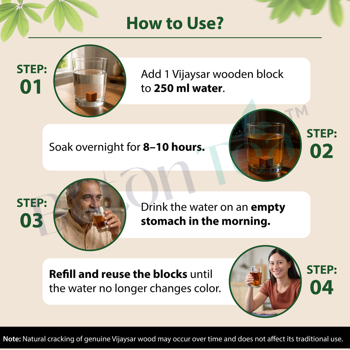 Baton Tea Vijaysar Wooden Blocks – Indian Kino Wood