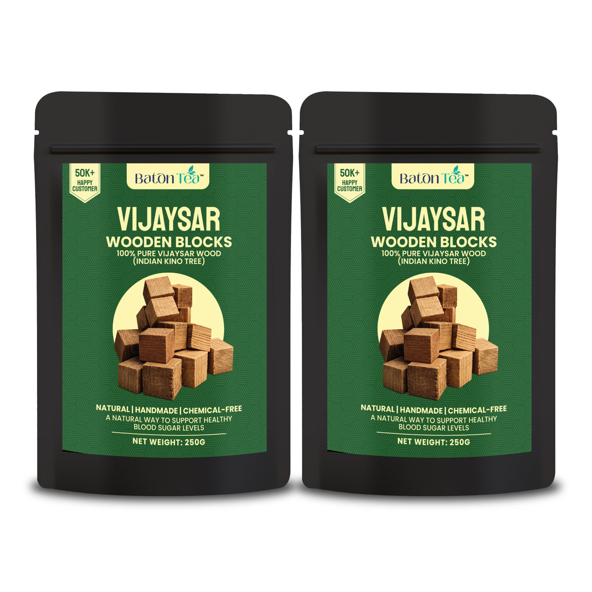 Baton Tea Vijaysar Wooden Blocks – Indian Kino Wood